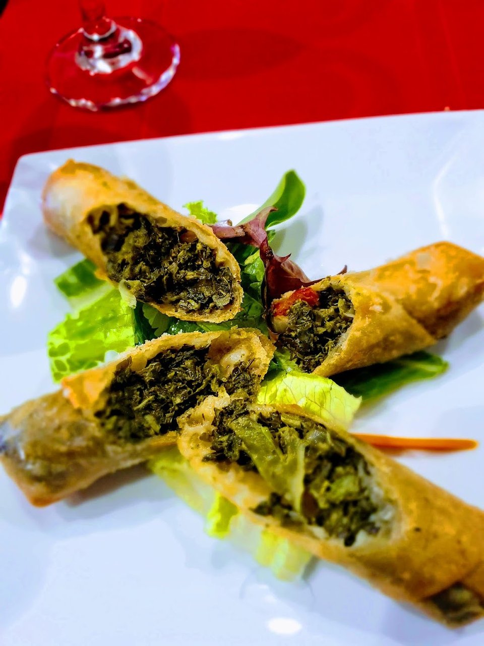 Callaloo Spring Rolls